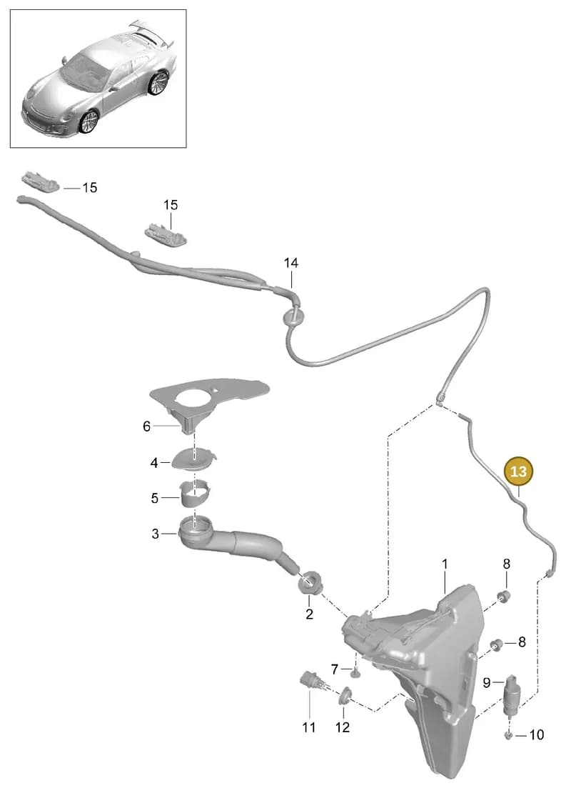 99162866900 — Porsche 911 (2013-2020) diagram p41904010, position 13