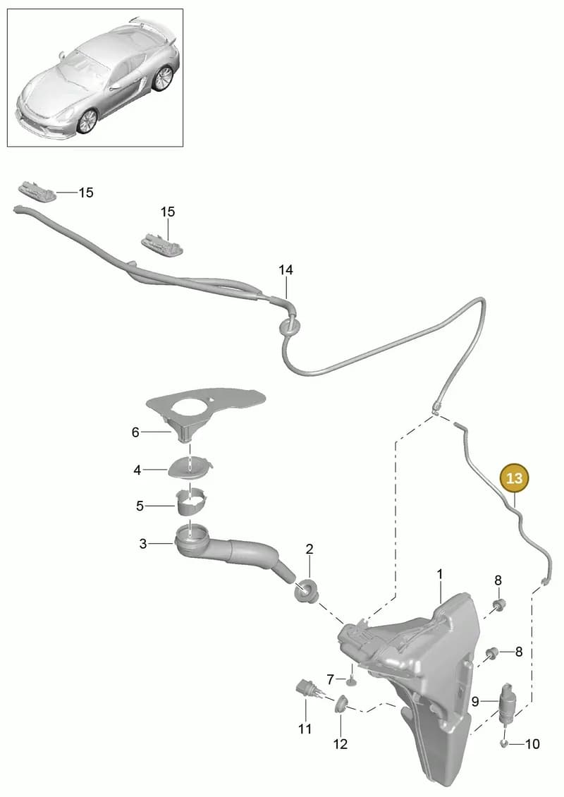 99162866900 — Porsche Cayman GT4 (2015-2016) diagram p45904010, position 13