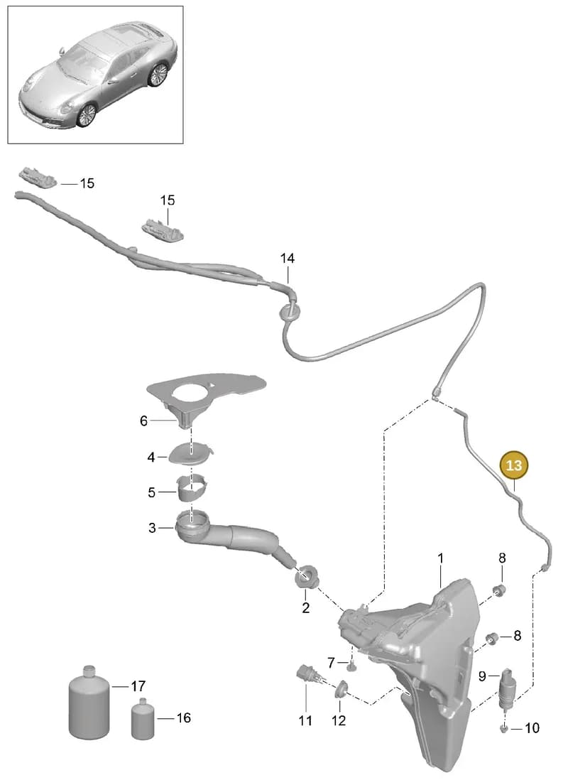 99162866900 — Porsche 911 (2016-2019) diagram p47904010, position 13