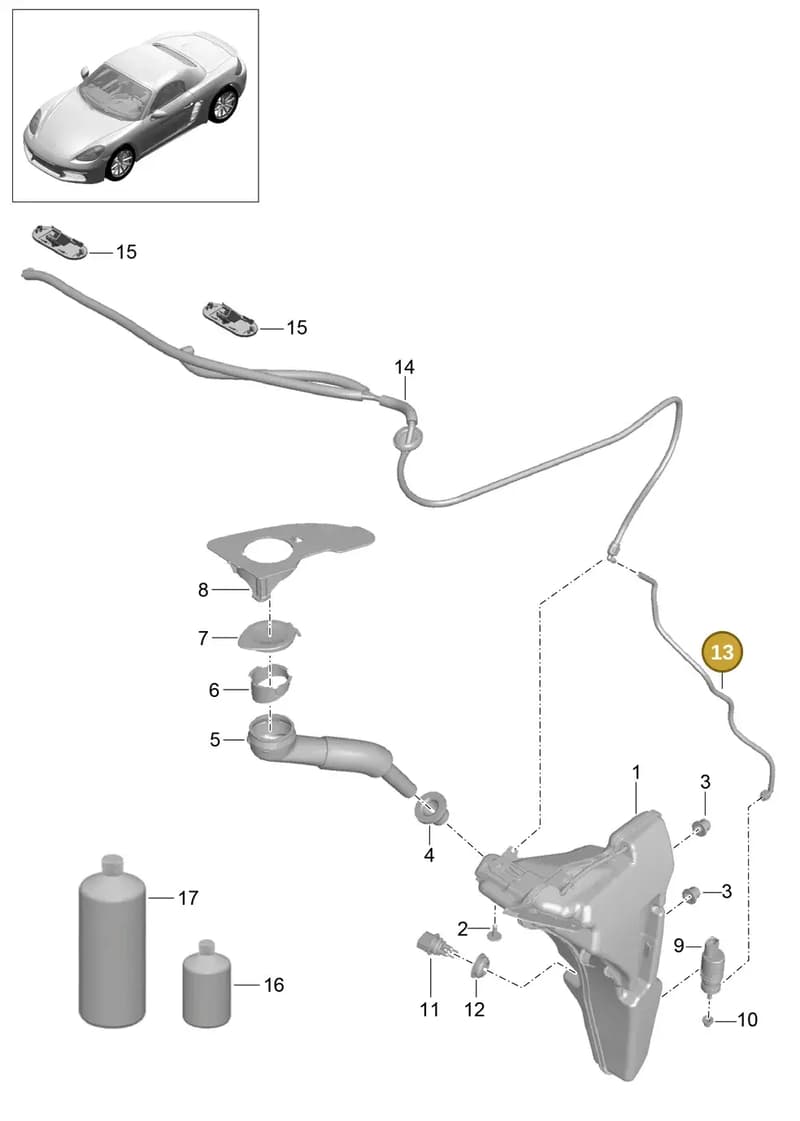 99162866900 — Porsche Boxster (2016-2019) diagram p48904010, position 13
