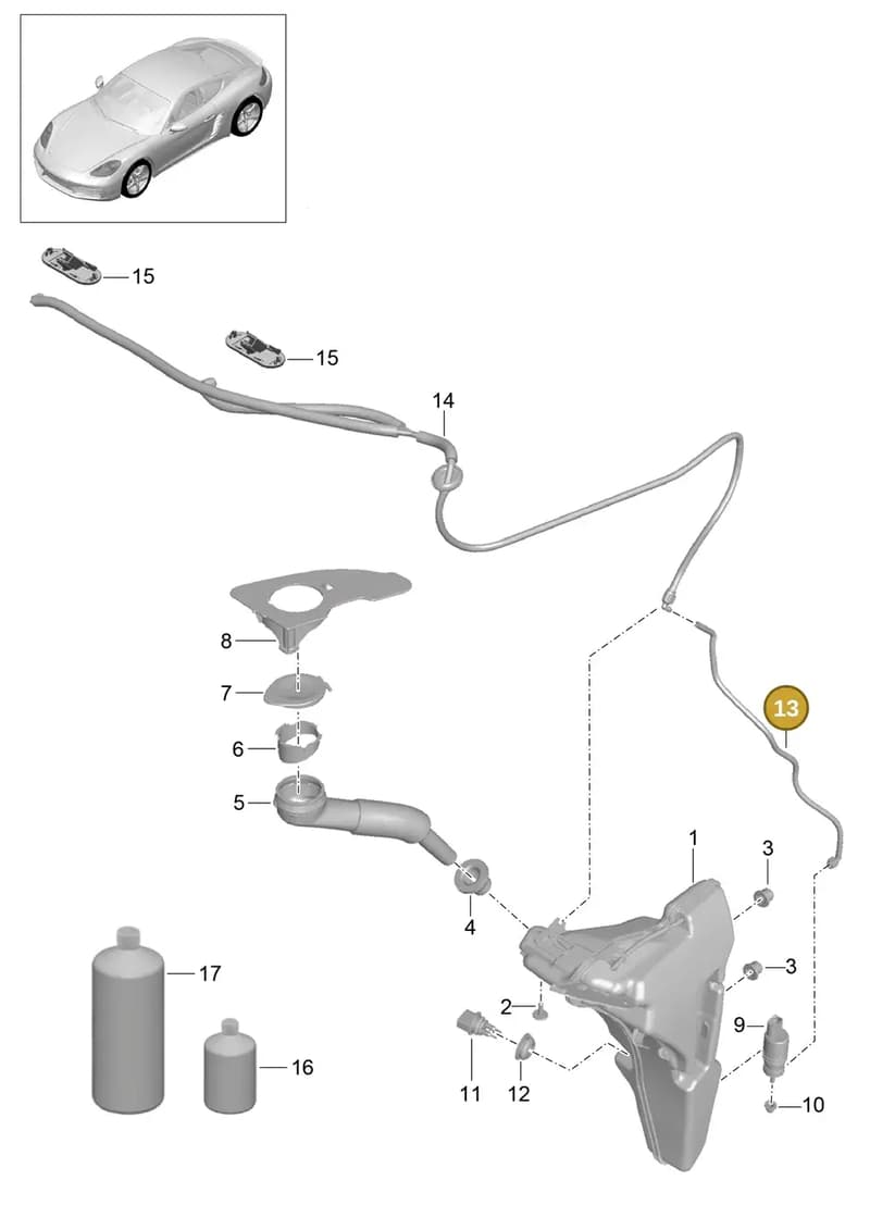 99162866900 — Porsche Cayman (2016-2019) diagram p50904010, position 13