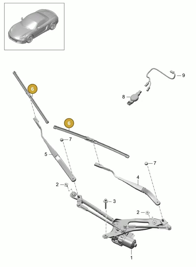 99162890301 — Porsche Boxster (2012-2016) diagram p39904000, position 6