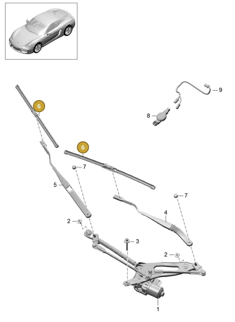 99162890301 — Porsche Cayman (2013-2016) diagram p40904000, position 6