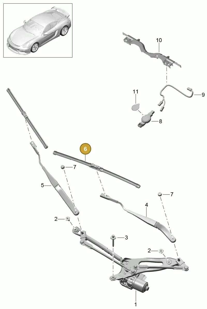 99162890301 — Porsche Cayman GT4 (2015-2016) diagram p45904000, position 6