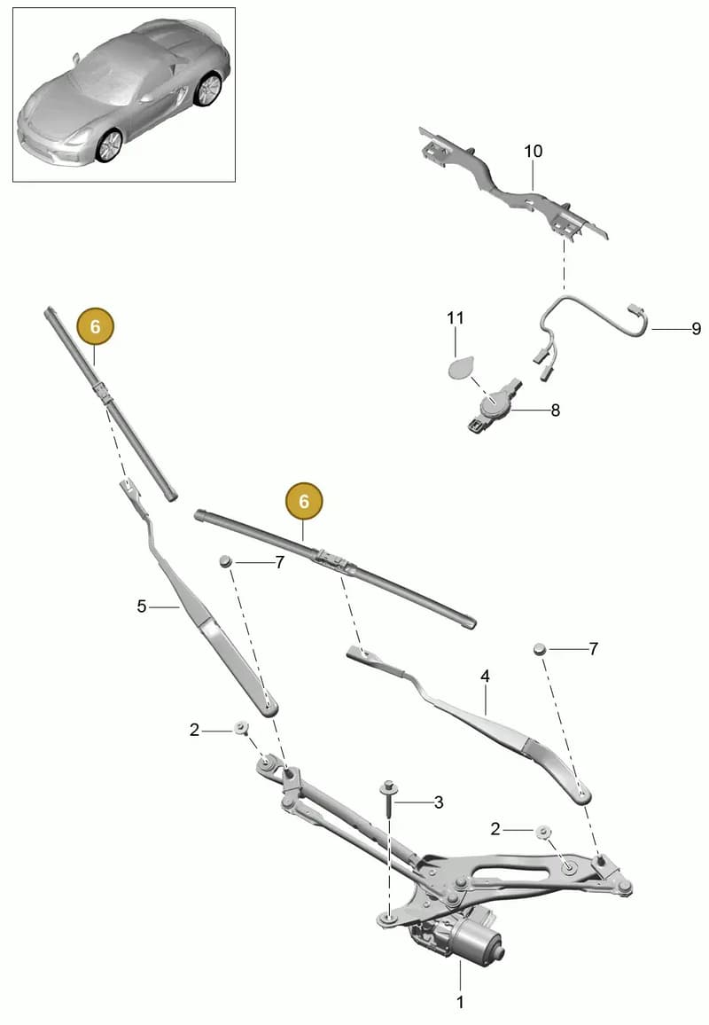 99162890301 — Porsche Boxster Spyder (2015-2016) diagram p46904000, position 6
