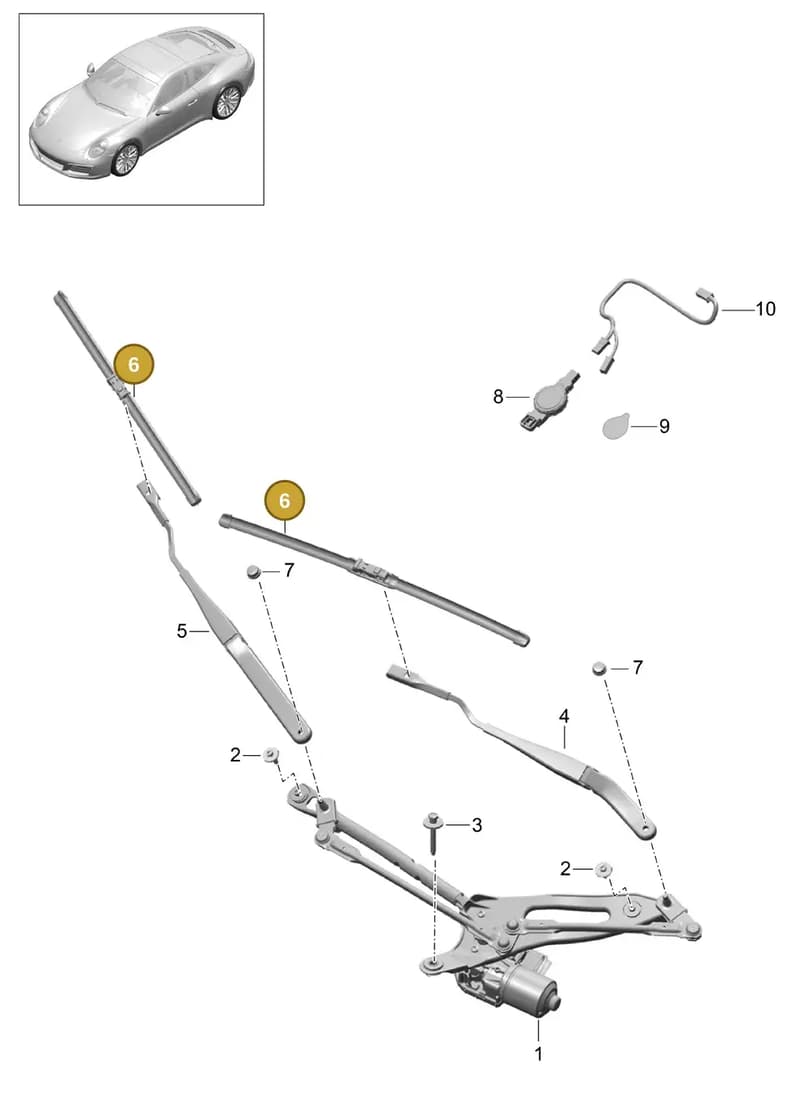 99162890301 — Porsche 911 (2016-2019) diagram p47904000, position 6