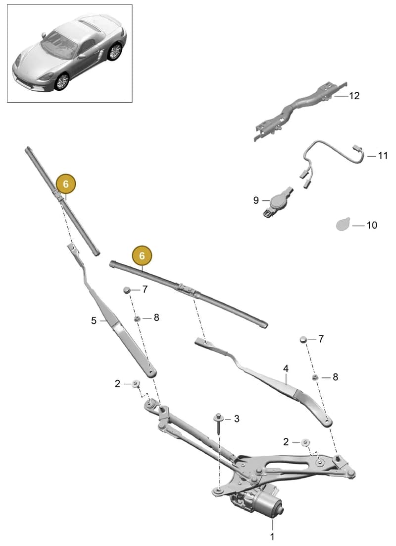 99162890301 — Porsche Boxster (2016-2019) diagram p48904000, position 6