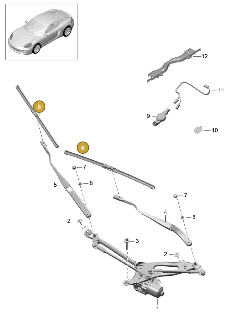99162890301 — Porsche Cayman (2016-2019) diagram p50904000, position 6