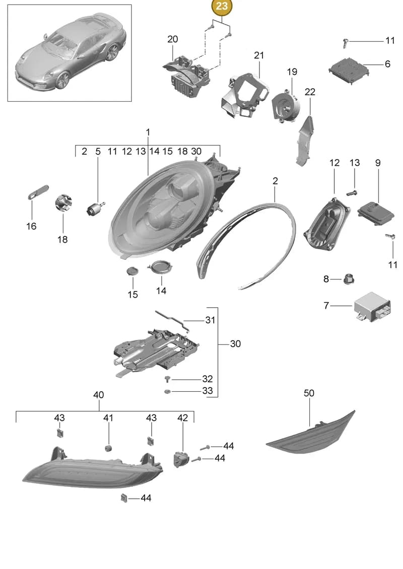 99163130900 — Porsche GT2 RS Clubsport (2013-2020) diagram p42905003, position 23