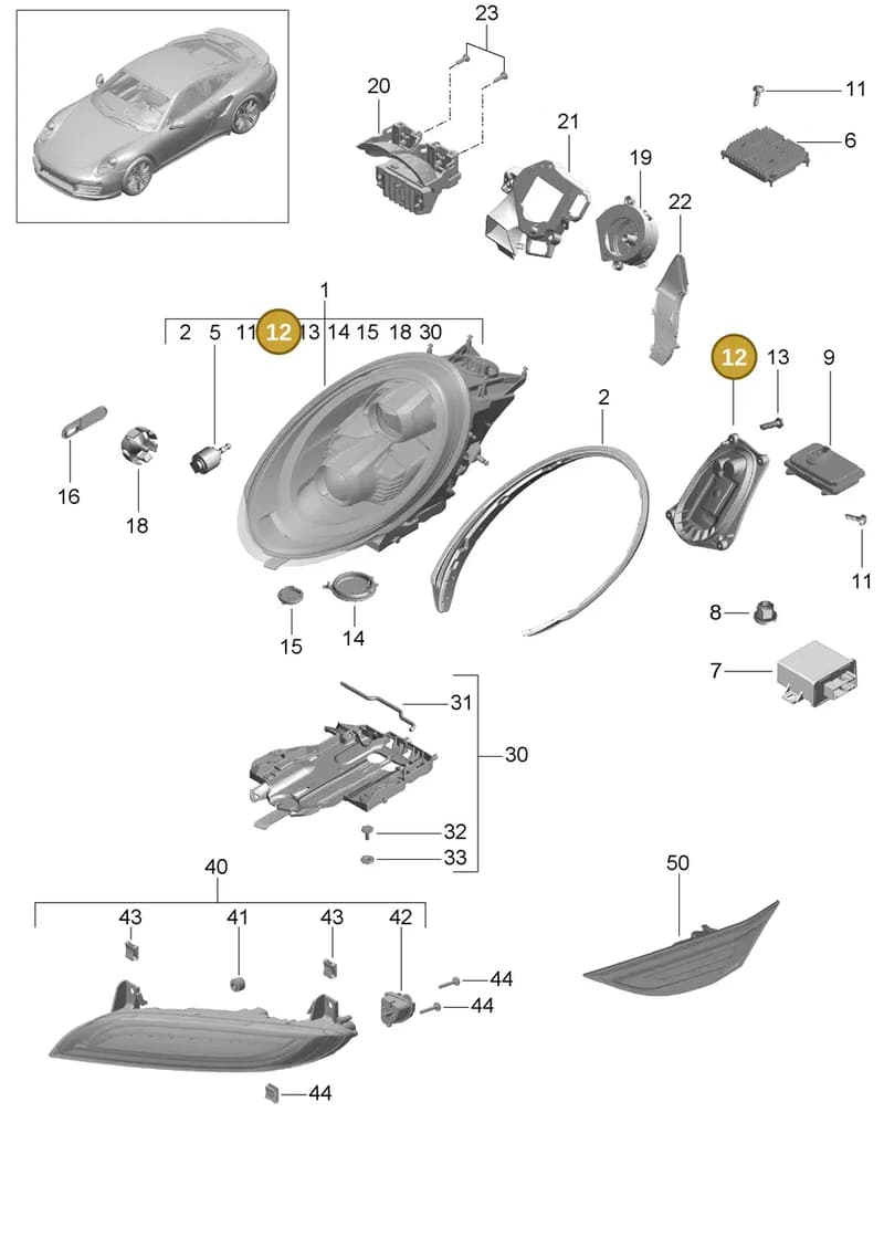 99163131800 — Porsche GT2 RS Clubsport (2013-2020) diagram p42905003, position 12