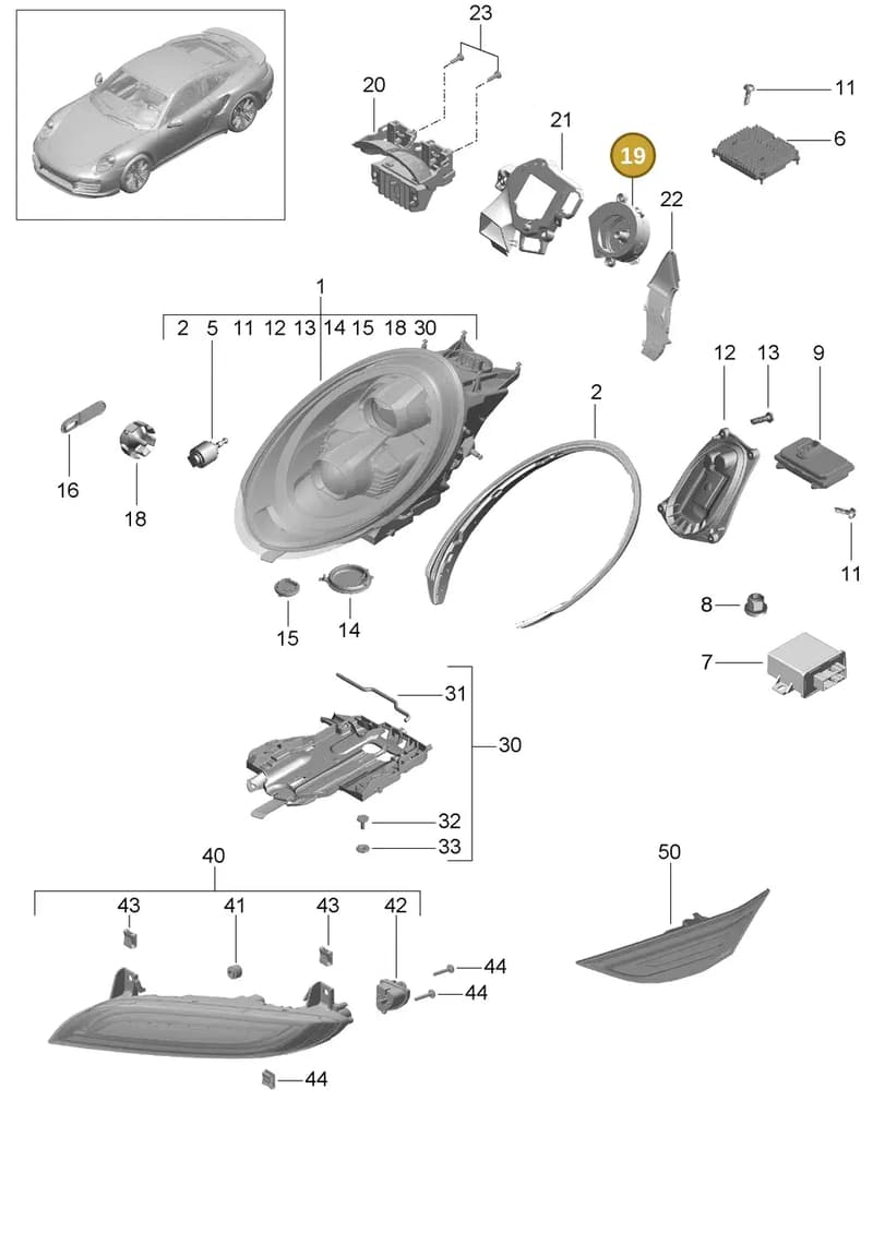 99163139100 — Porsche GT2 RS Clubsport (2013-2020) diagram p42905003, position 19