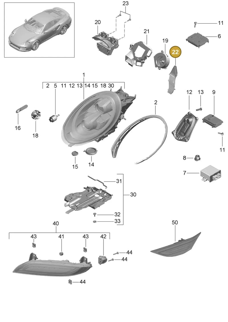 99163139300 — Porsche GT2 RS Clubsport (2013-2020) diagram p42905003, position 22