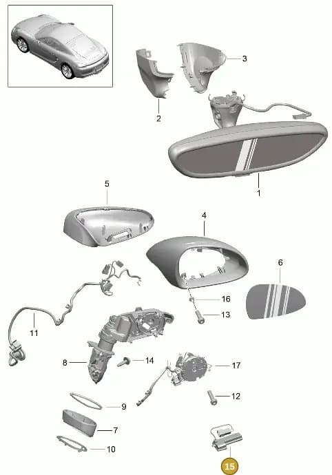 99163161101 — Porsche Cayman (2013-2016) diagram p40809050, position 15