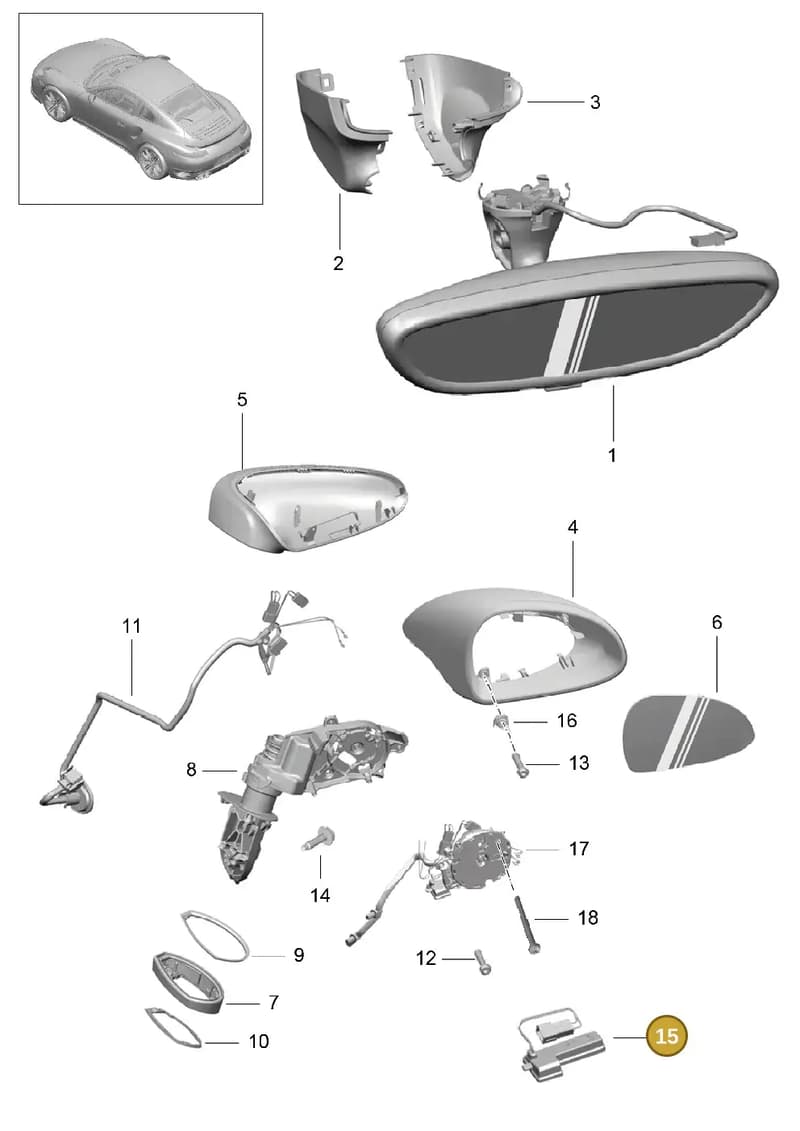 99163161101 — Porsche 911 (2013-2020) diagram p42809050, position 15