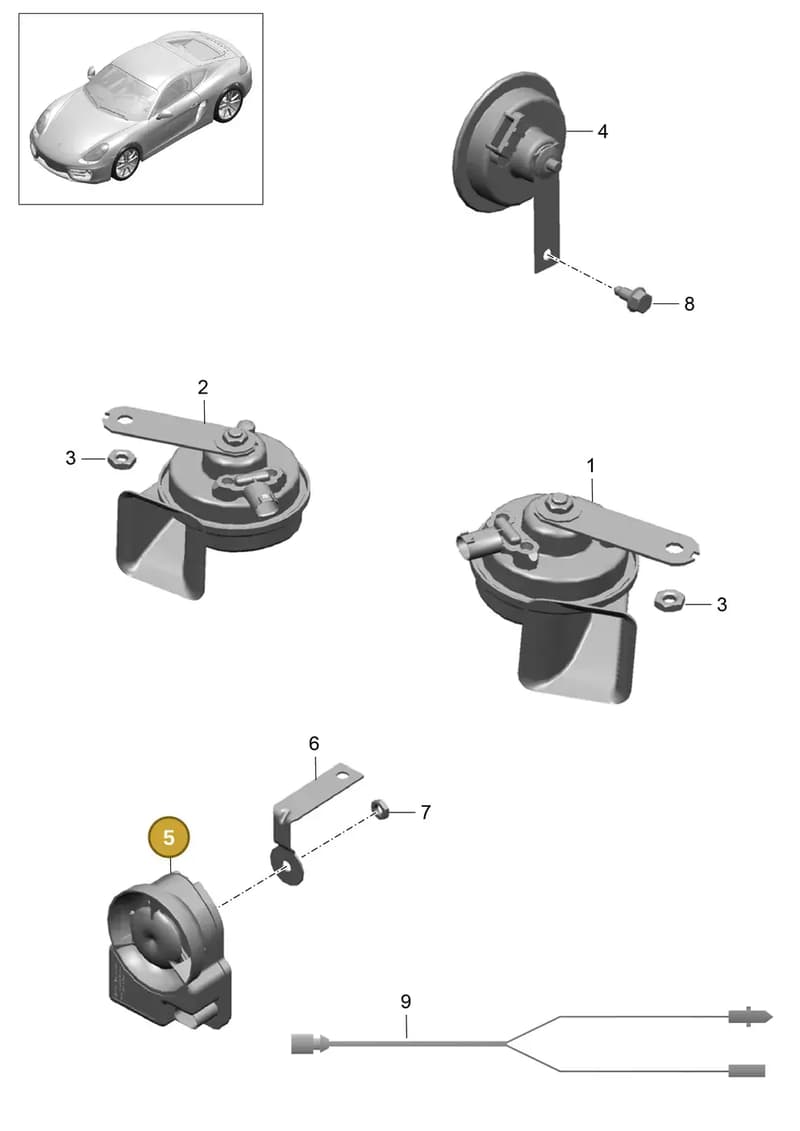 99163202000 — Porsche Cayman (2013-2016) diagram p40903000, position 5
