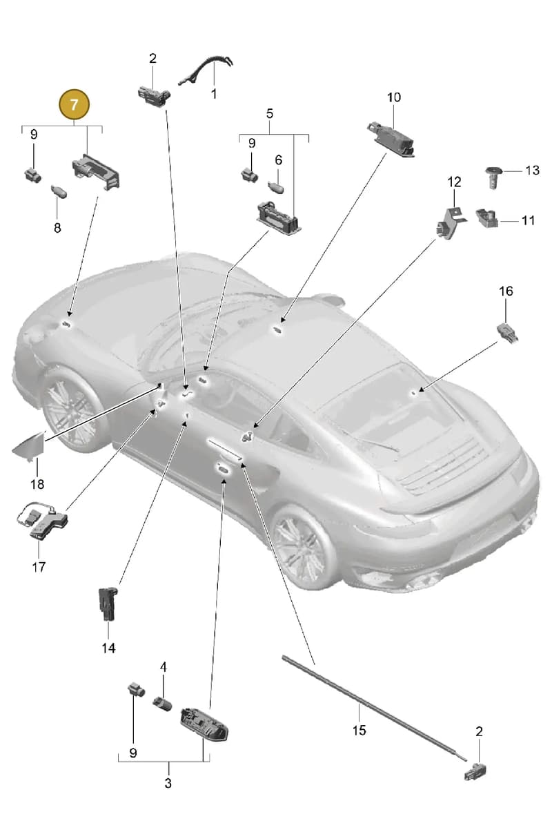 99163202000 — Porsche GT2 RS Clubsport (2013-2020) diagram p42903004, position 7