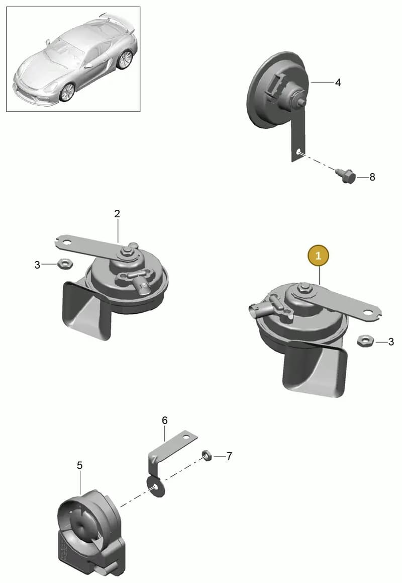 99163213100 — Porsche Cayman GT4 (2015-2016) diagram p45903000, position 1