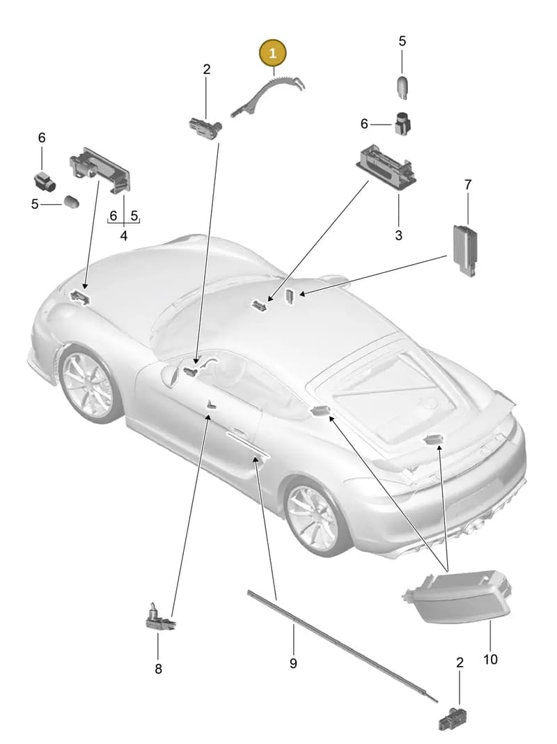 99163213100 — Porsche Cayman GT4 (2015-2016) diagram p45903004, position 1