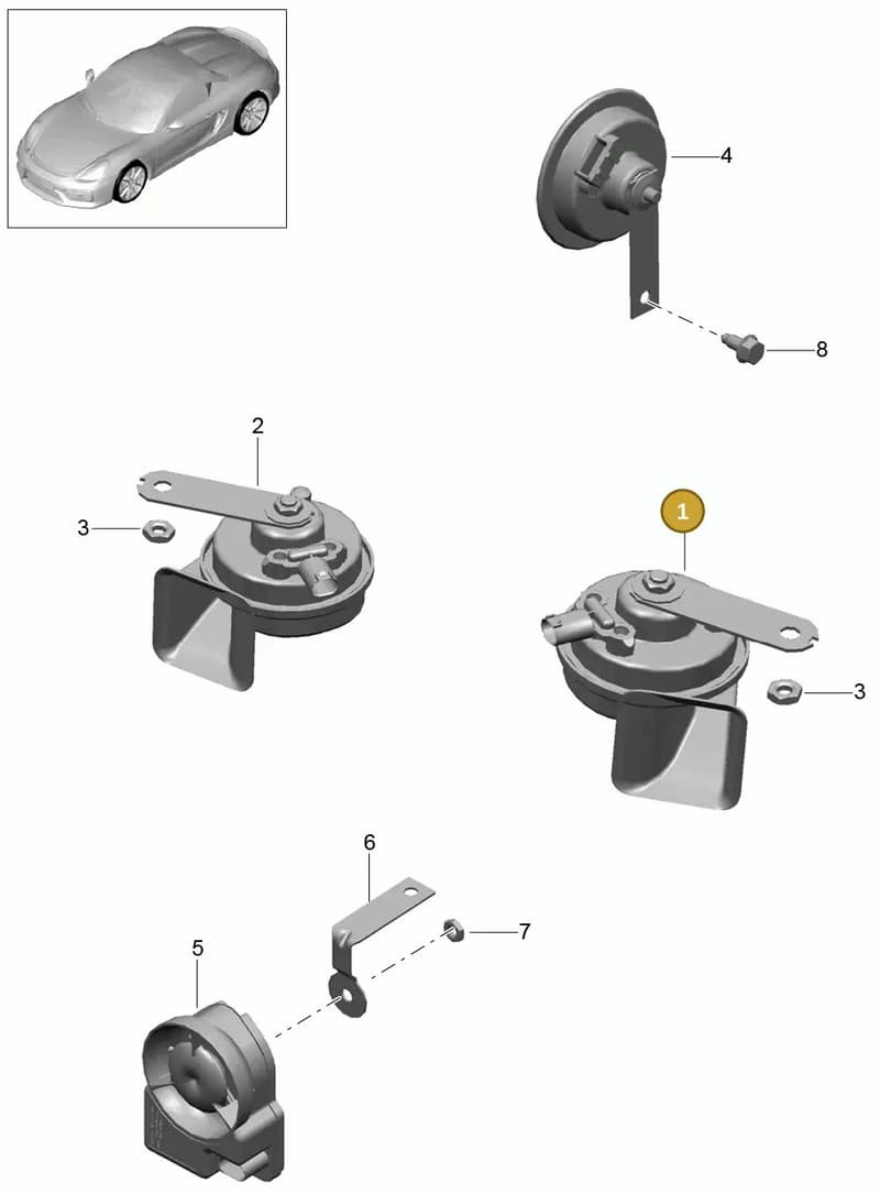 99163213100 — Porsche Boxster Spyder (2015-2016) diagram p46903000, position 1