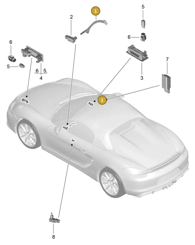 99163213100 — Porsche Boxster Spyder (2015-2016) diagram p46903004, position 1