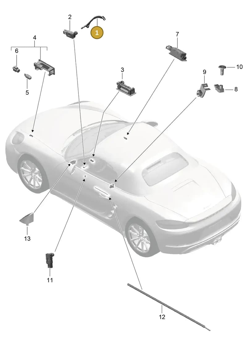 99163213100 — Porsche Boxster (2016-2019) diagram p48903004, position 1
