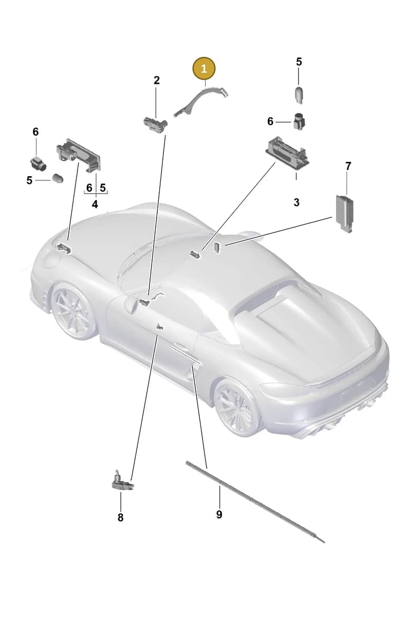 99163213100 — Porsche Boxster Spyder (2019-2020) diagram p54903040, position 1