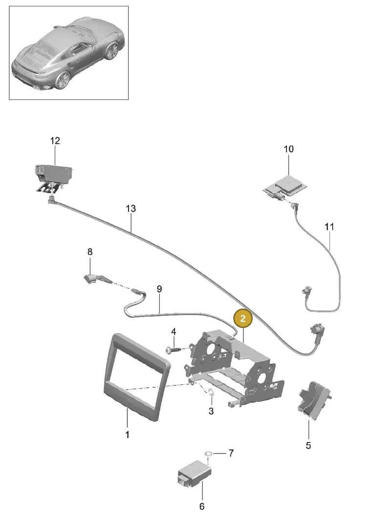 99164232701 — Porsche 911 (2013-2020) diagram p42911001, position 2