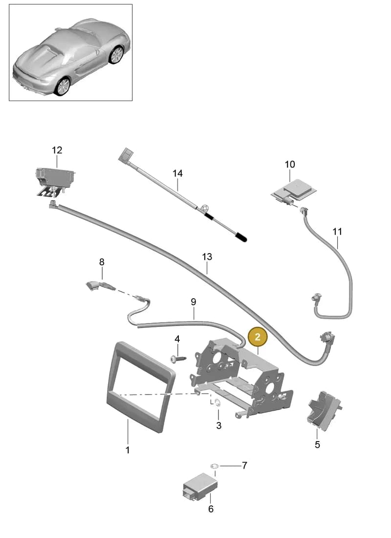 99164232701 — Porsche Boxster Spyder (2015-2016) diagram p46911001, position 2
