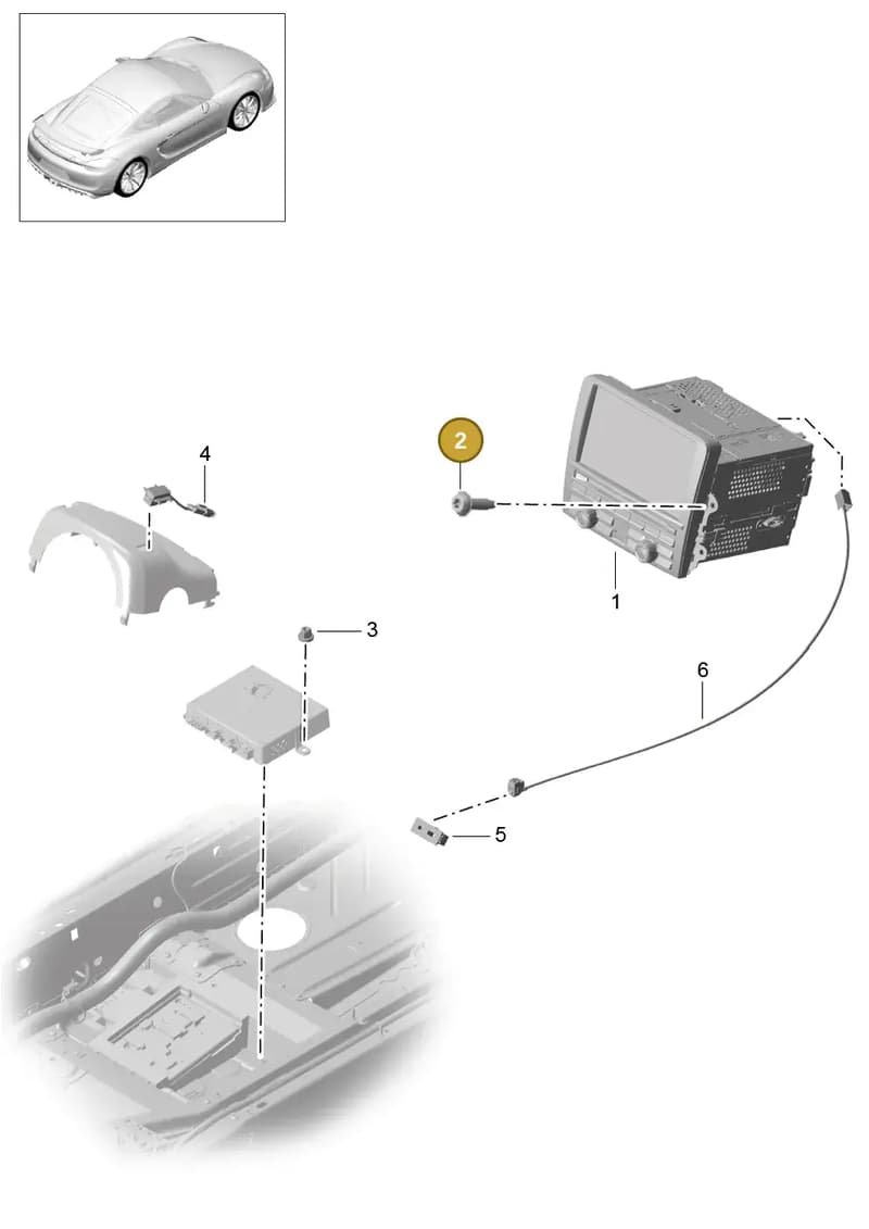 99164232701 — Porsche Cayman GT4 (2015-2016) diagram p45911000, position 2