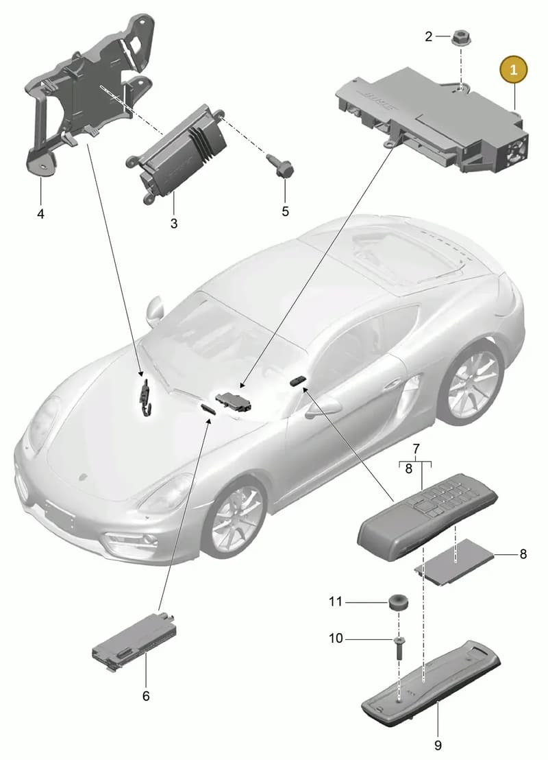 99164544104 — Porsche Cayman (2013-2016) diagram p40911010, position 1