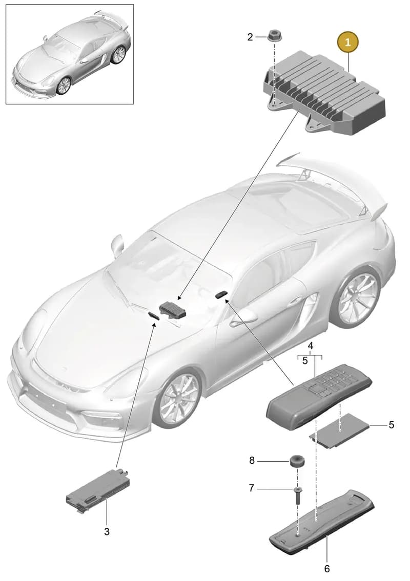 99164544104 — Porsche Cayman GT4 (2015-2016) diagram p45911010, position 1