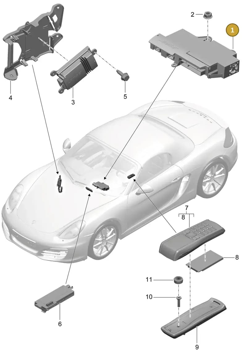 99164544302 — Porsche Boxster (2012-2016) diagram p39911010, position 1