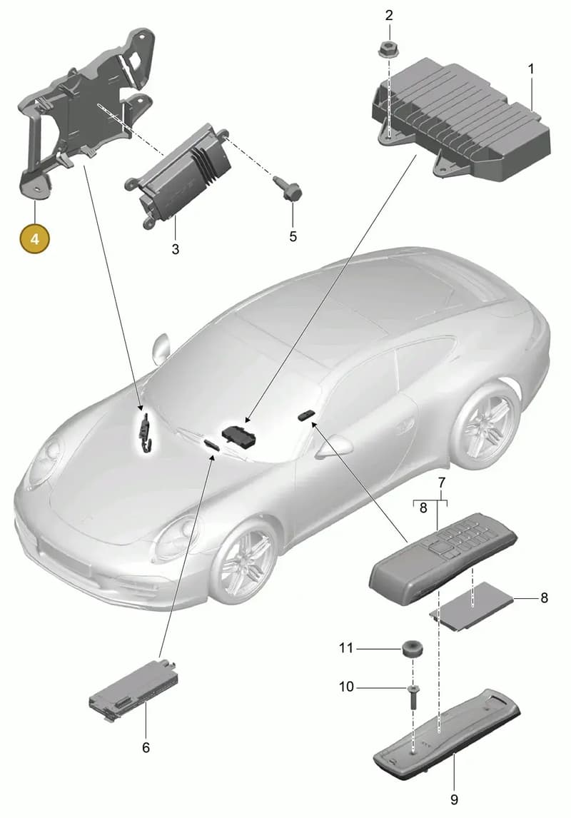 99164552100 — Porsche 991 Carrera 4 (2011-2016) diagram p38911010, position 4