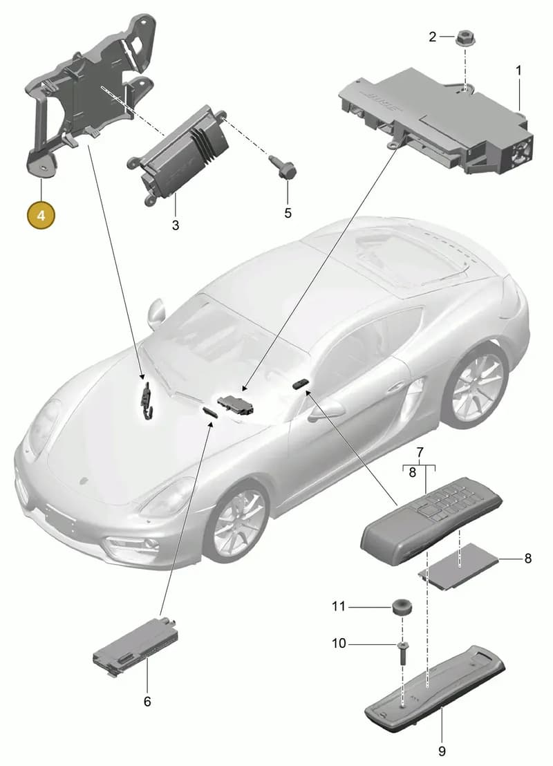 99164552100 — Porsche Cayman (2013-2016) diagram p40911010, position 4