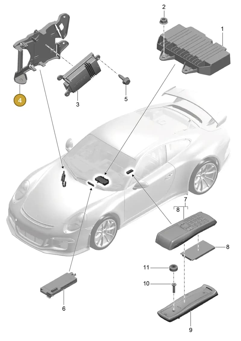 99164552100 — Porsche 911 (2013-2020) diagram p41911010, position 4