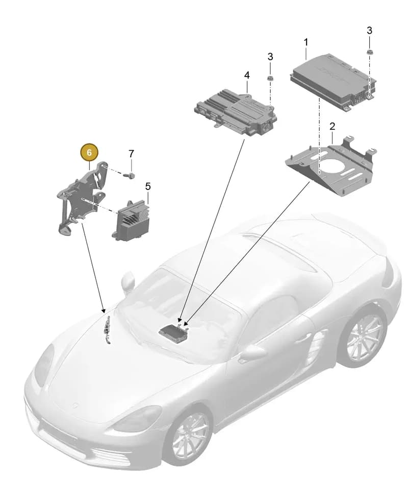 99164552100 — Porsche Boxster (2016-2019) diagram p48911010, position 6