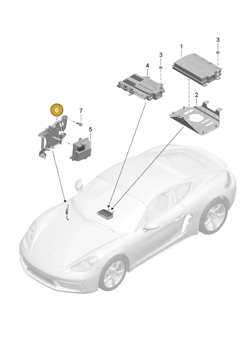 99164552100 — Porsche Cayman (2016-2019) diagram p50911010, position 6