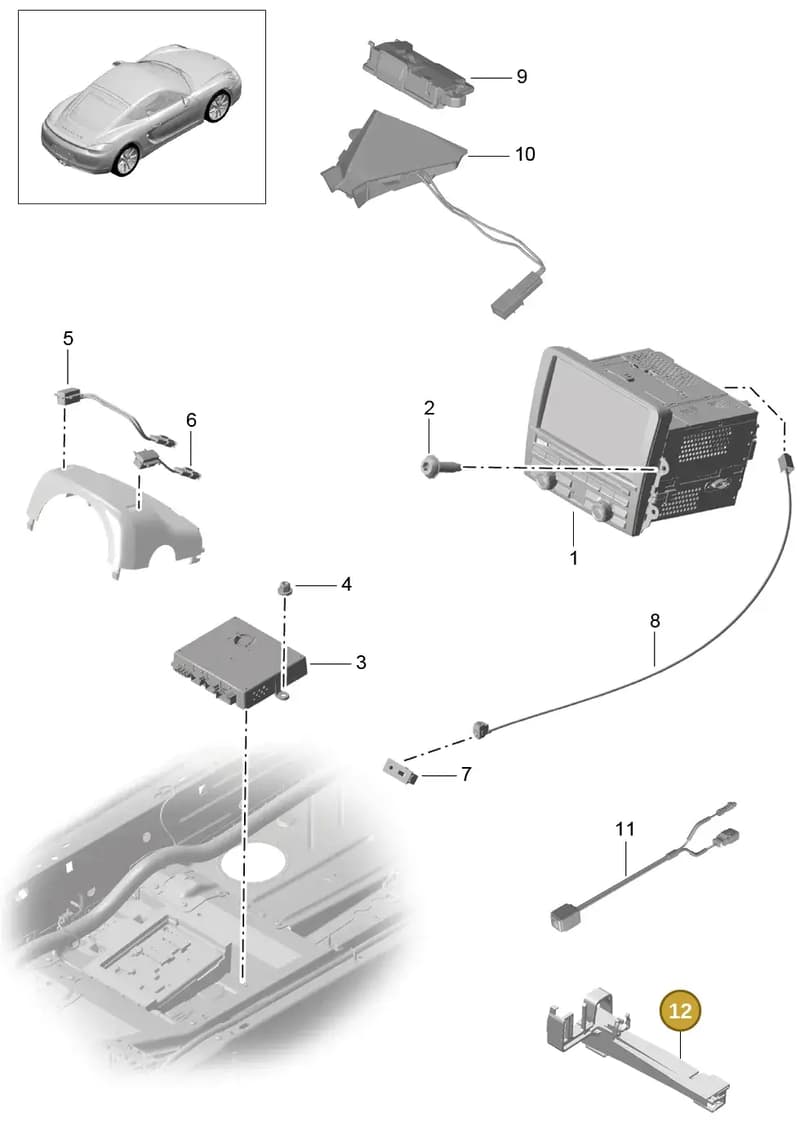 99164557600 — Porsche Cayman (2013-2016) diagram p40911000, position 12