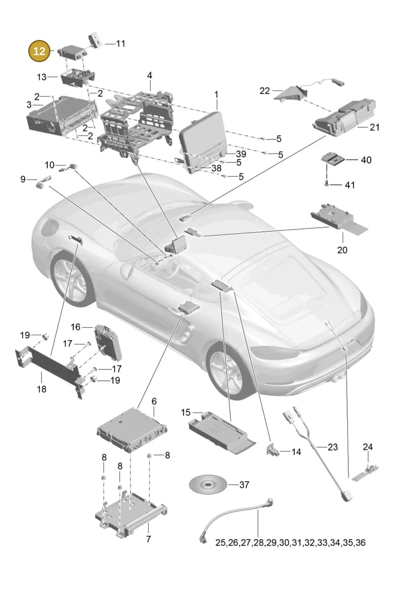 99164557600 — Porsche Cayman (2016-2019) diagram p50911000, position 12