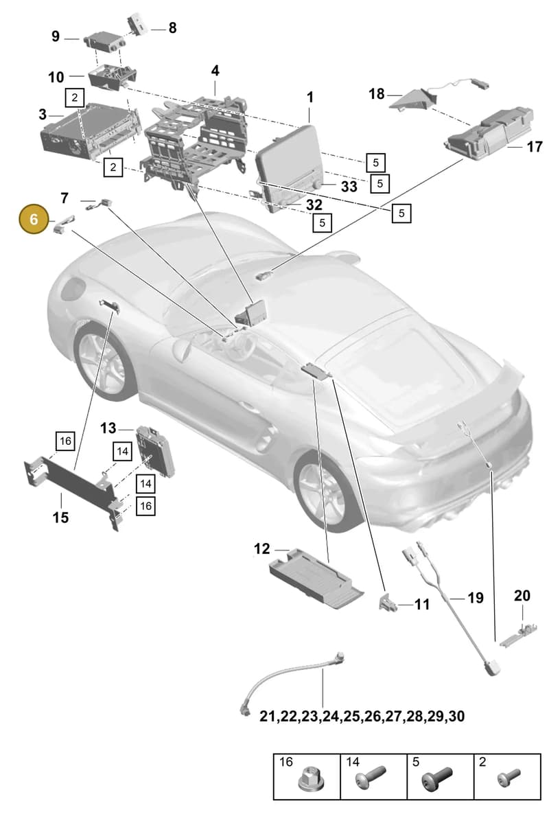 99164630703 — Porsche Cayman (2019-2022) diagram p55911000, position 6