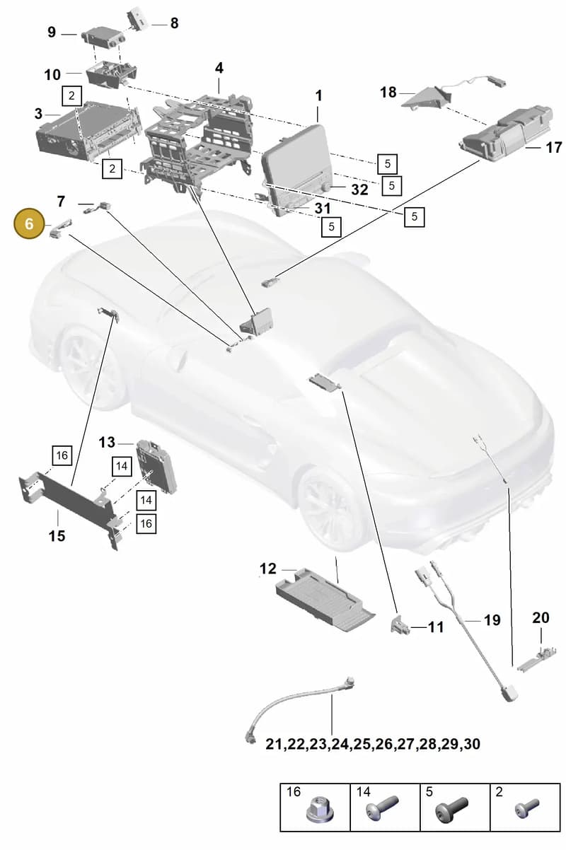 99164630703 — Porsche Boxster Spyder (2019-2020) diagram p54911000, position 6