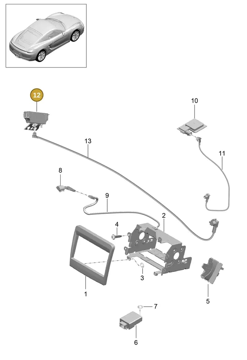 99164710901 — Porsche Cayman (2013-2016) diagram p40911001, position 12