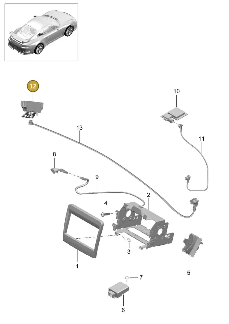 99164710901 — Porsche 911 (2013-2020) diagram p41911001, position 12