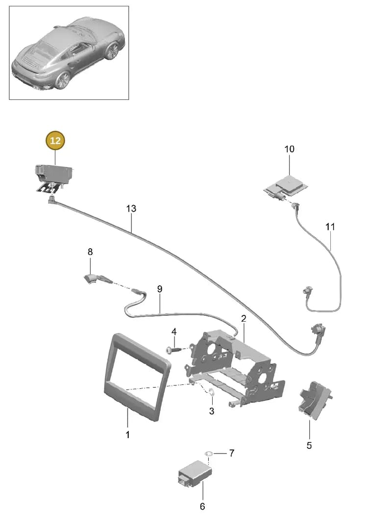 99164710901 — Porsche GT2 RS Clubsport (2013-2020) diagram p42911001, position 12