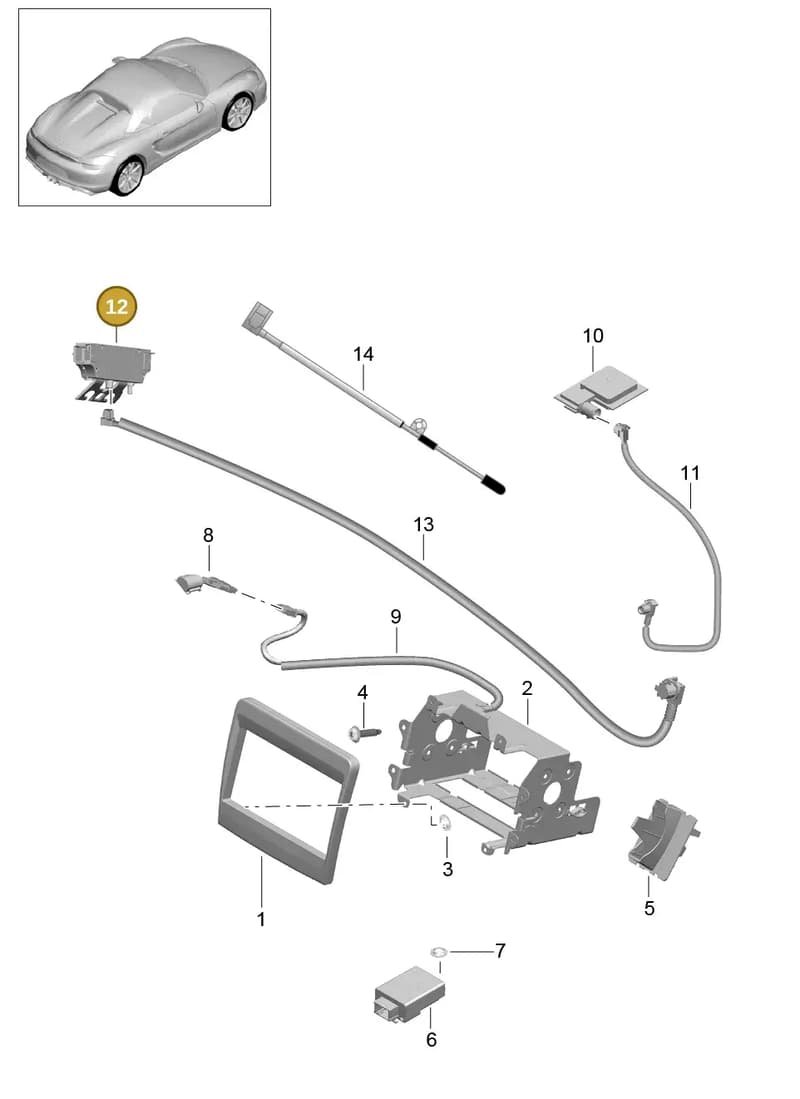 99164710901 — Porsche Boxster Spyder (2015-2016) diagram p46911001, position 12
