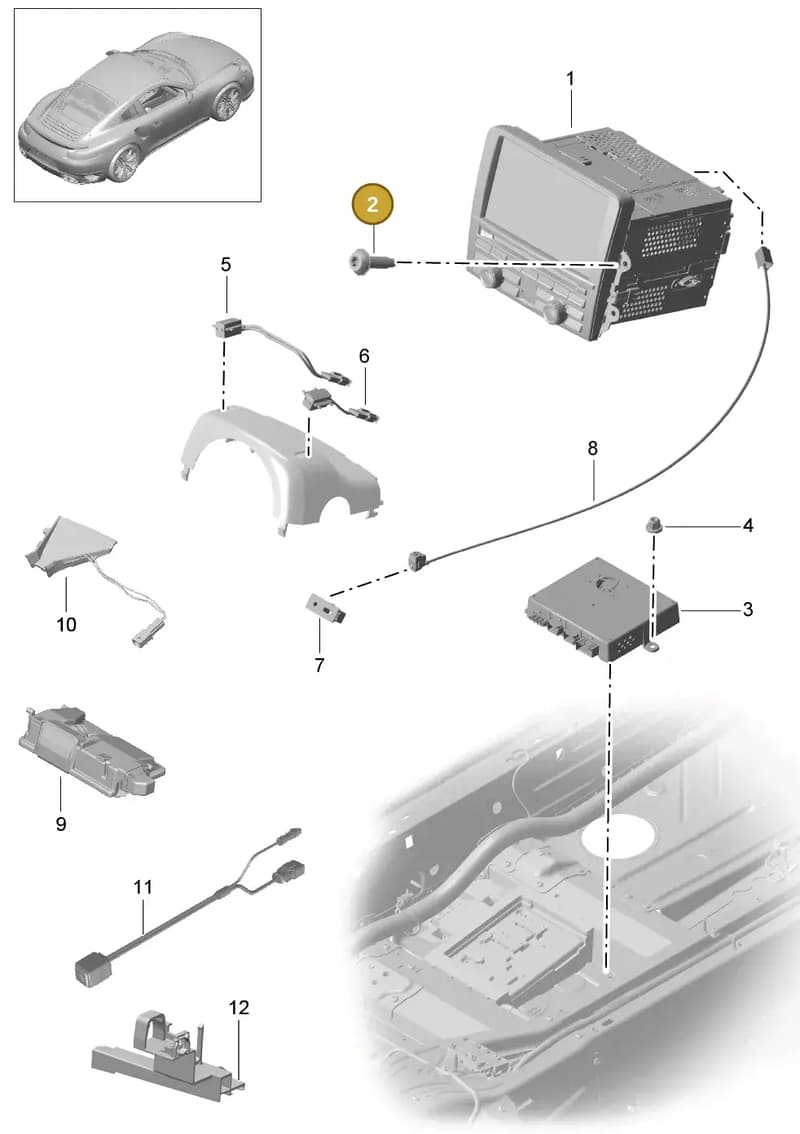 99164711700 — Porsche GT2 RS Clubsport (2013-2020) diagram p42911000, position 2