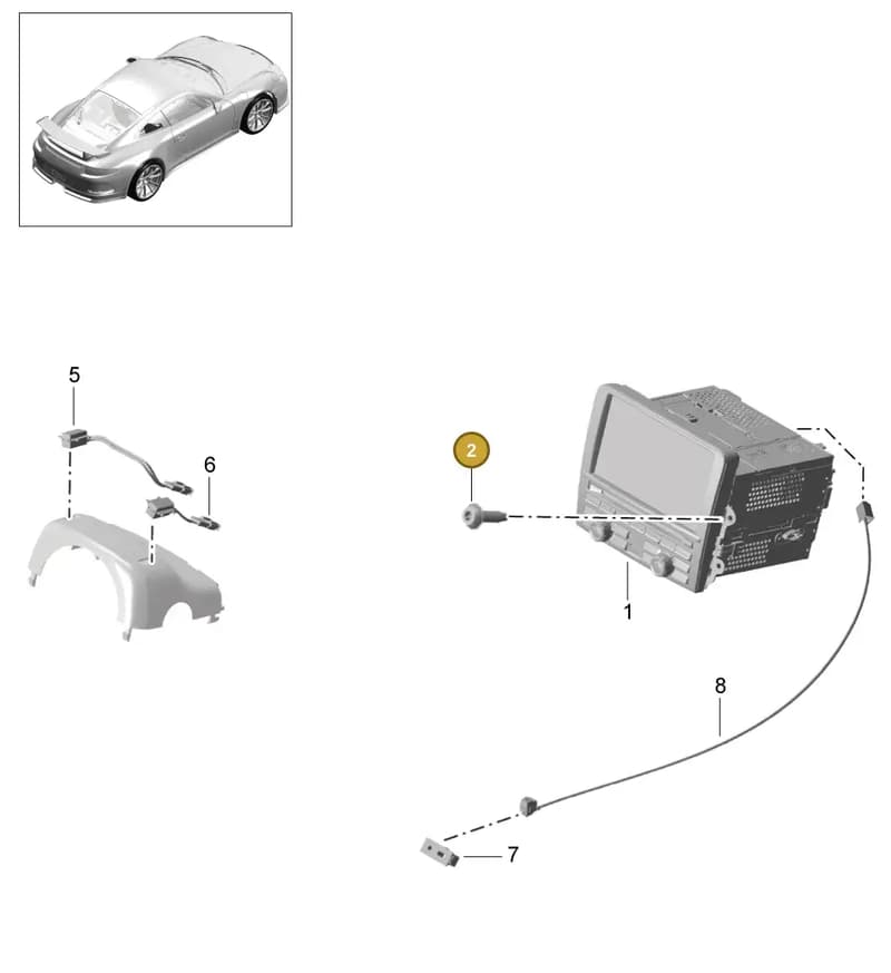 99164712700 — Porsche 911 (2013-2020) diagram p41911000, position 2