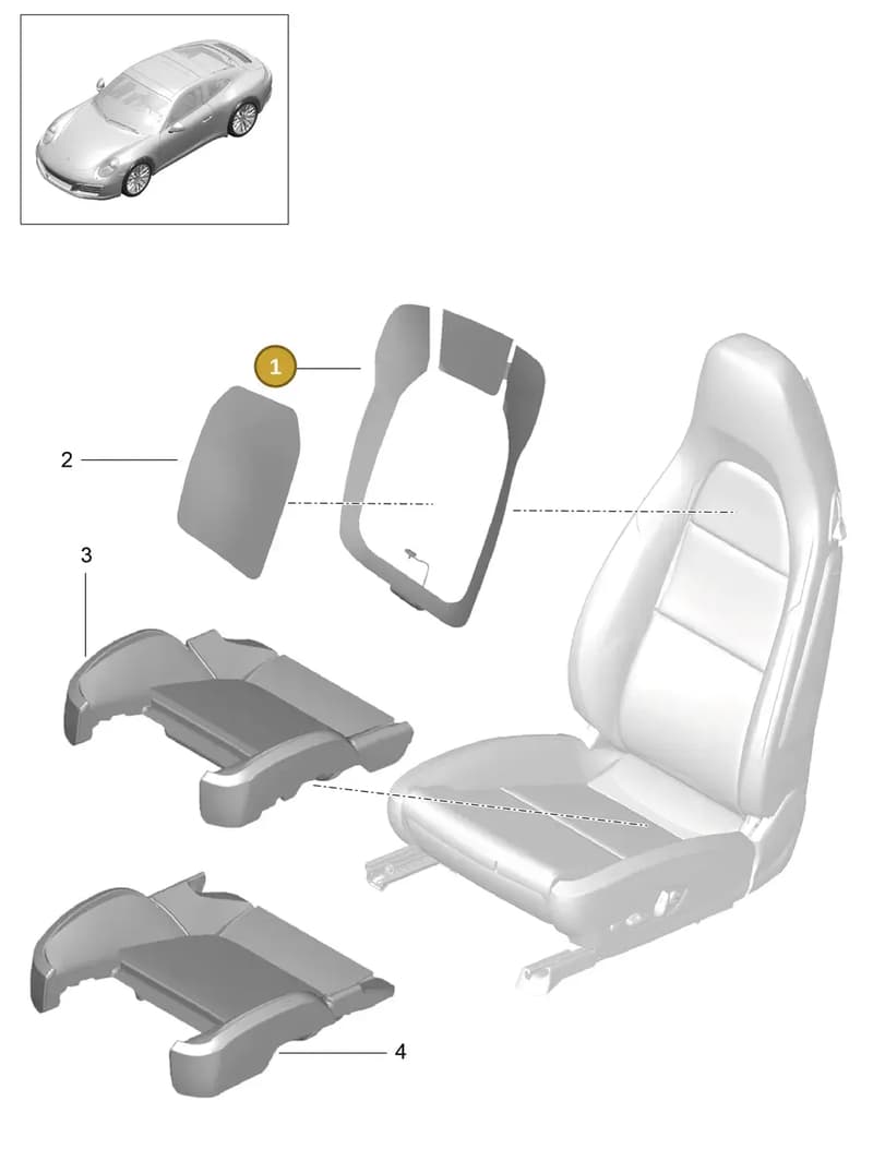 99165310702 — Porsche 911 (2016-2019) diagram p47817018, position 1