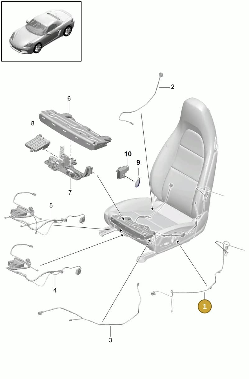 99165310702 — Porsche Boxster (2016-2019) diagram p48817010, position 1