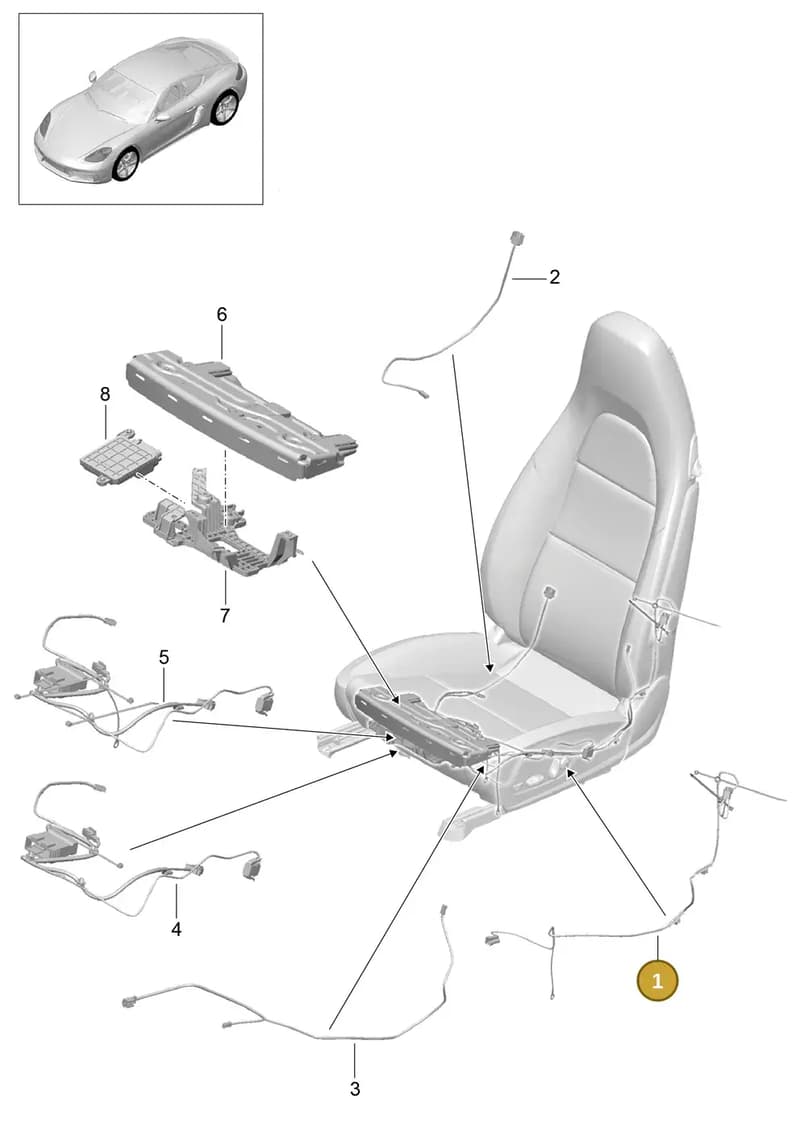 99165310802 — Porsche Cayman (2016-2019) diagram p50817010, position 1